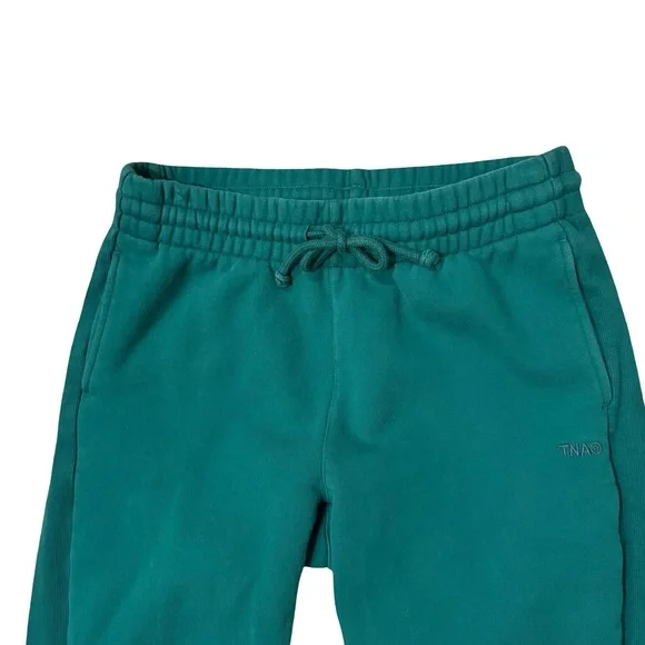 Aritzia TNA Cozy Fleece Boyfriend Fit Sweatpant in Kelp Green, Sz S - Picture 9 of 16